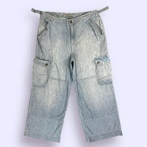Ralph lauren denim cropped cargo pants
